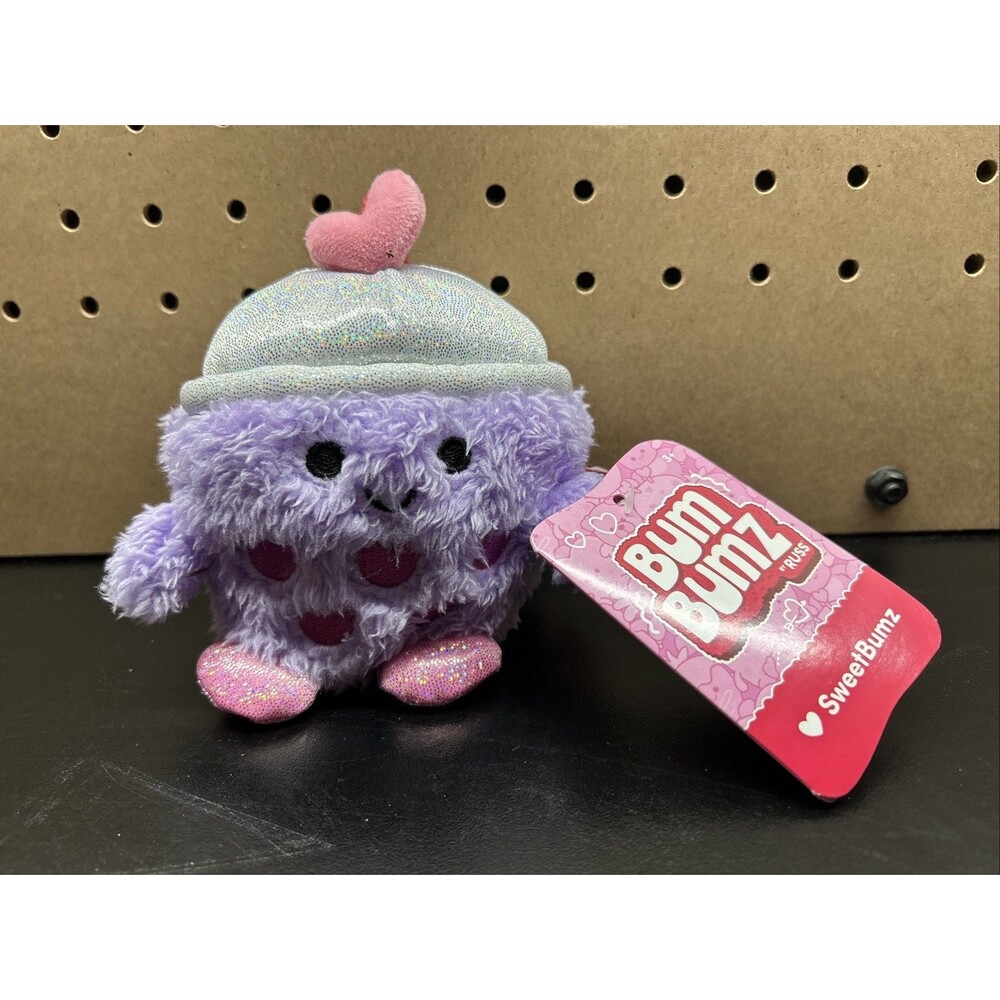 BumBumz SweetBumz Bowen Boba Valentines 4.5" Plush Stuffed Animal NWT